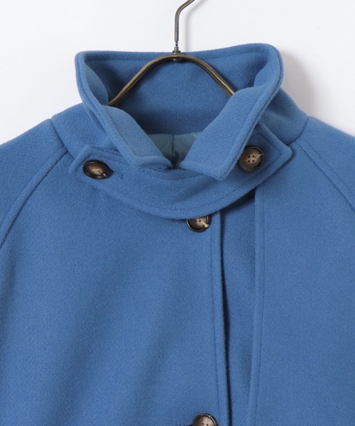 frames RAY CASSIN(フレームスレイカズン)の「yun_wearコラボ ウールライクスタンドカラーフラップコート WEB限定(トレンチコート・レディース・オレンジ/ブルー/オートミール/キャメル・FREE)」の12枚目の写真