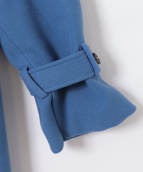 frames RAY CASSIN(フレームスレイカズン)の「yun_wearコラボ ウールライクスタンドカラーフラップコート WEB限定(トレンチコート・レディース・オレンジ/ブルー/オートミール/キャメル・FREE)」の15枚目の写真