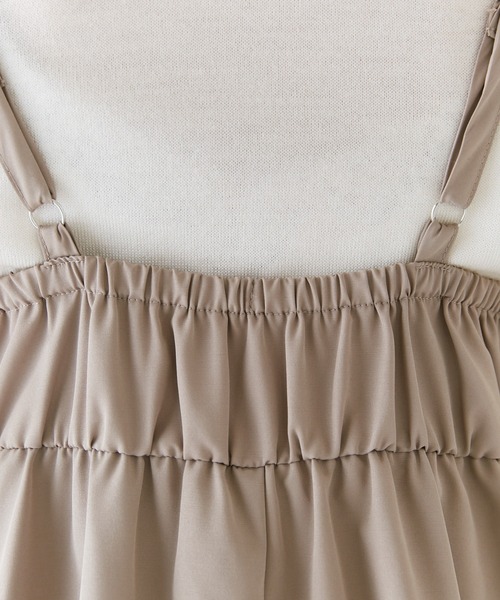 INCEDE（インシード）の「ビスチェキャミソールワンピース（ジャンパースカート・レディース・モカ/オフホワイト/ブラック・M/L/LL/3L/4L）」の21枚目の写真