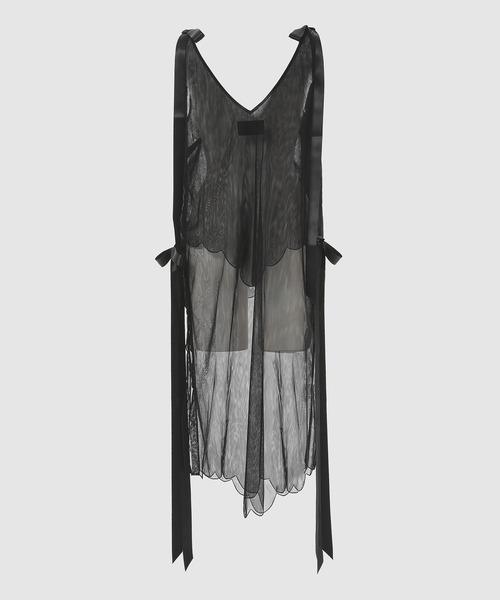 Simone Rocha（シモーネロシャ）の「TIERED SCALLOP DRESS W/ BOW DETAIL & BEADING（ドレス・レディース・ベージュ系その他/ブラック系その他・6）」の7枚目の写真