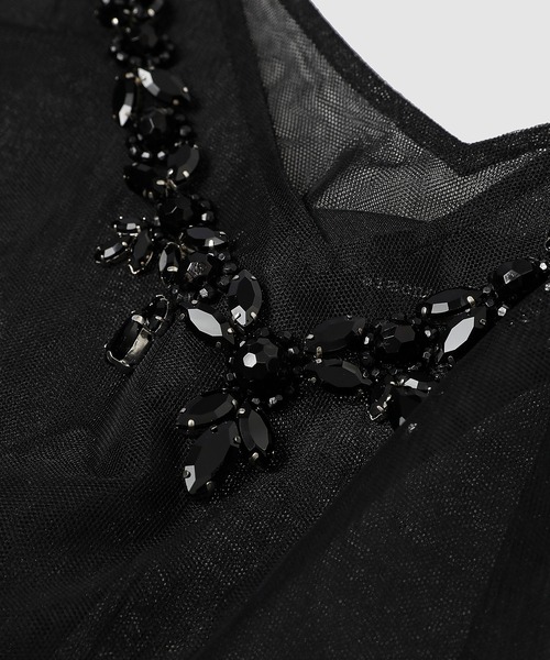 【Simone Rocha】装飾レース ミディドレス ブラック Simone Rocha ウィメンズ ドレス | SSENSE 日本