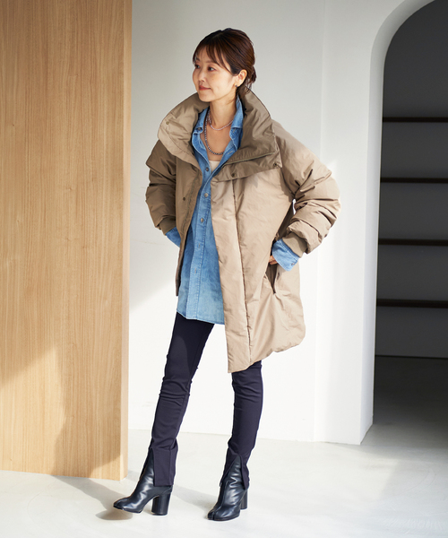 Plage別注 【Hakuu】LIGHT/Wダウンコートベージュ plage（プラージュ）の「【HAKUU/ハクウ】別注 LIGHT/W ダウンコート