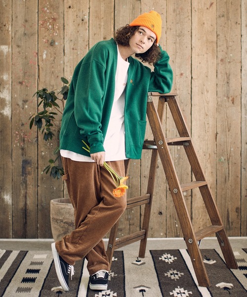 UN-FILLED(アンフィルド)の「mcg3135-Gerbera one point stitched Cardigan カーディガン(カーディガン/ボレロ・メンズ・ブラウン/ブラック/グリーン・XL/L/M)」の6枚目の写真