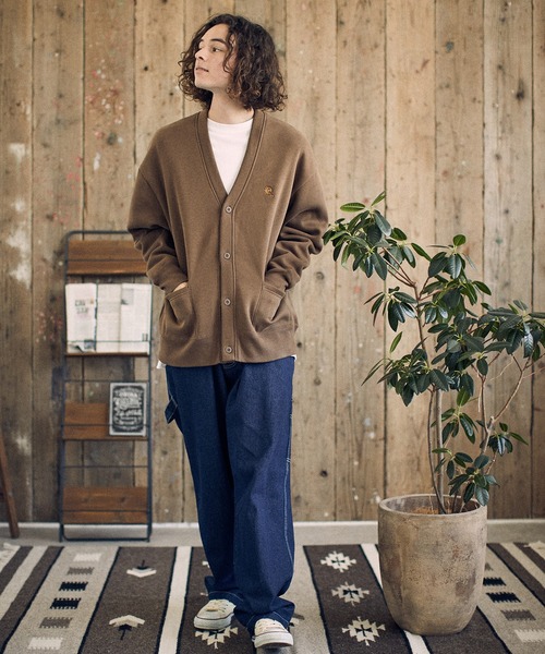 UN-FILLED(アンフィルド)の「mcg3135-Gerbera one point stitched Cardigan カーディガン(カーディガン/ボレロ・メンズ・ブラウン/ブラック/グリーン・XL/L/M)」の12枚目の写真