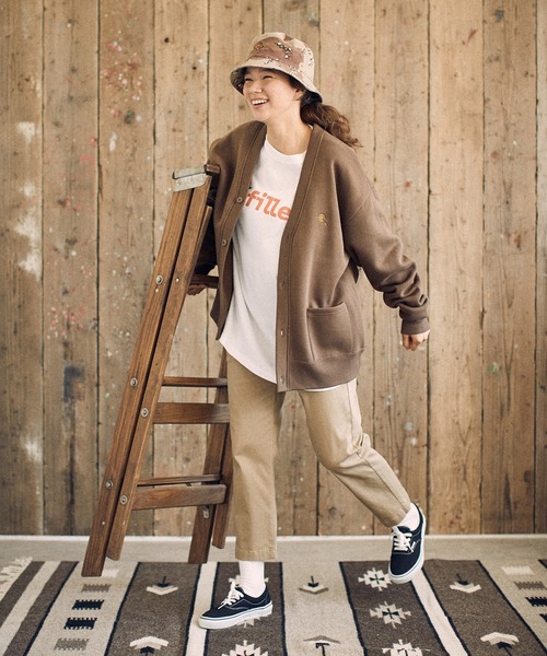 UN-FILLED(アンフィルド)の「mcg3135-Gerbera one point stitched Cardigan カーディガン(カーディガン/ボレロ・メンズ・ブラウン/ブラック/グリーン・XL/L/M)」の14枚目の写真