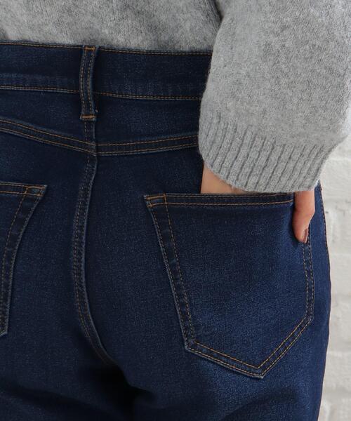 SHOO・LA・RUE（シューラルー）の「◆【洗える/SS-3L】裏面起毛デニムテーパードパンツ（デニムパンツ・レディース・ブルー/ダークネイビー・01/02/03/04/05/10）」の8枚目の写真