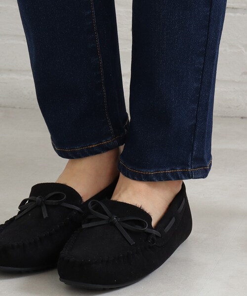 SHOO・LA・RUE（シューラルー）の「◆【洗える/SS-3L】裏面起毛デニムテーパードパンツ（デニムパンツ・レディース・ブルー/ダークネイビー・01/02/03/04/05/10）」の9枚目の写真