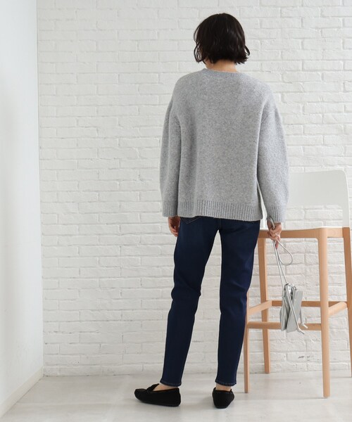 SHOO・LA・RUE（シューラルー）の「◆【洗える/SS-3L】裏面起毛デニムテーパードパンツ（デニムパンツ・レディース・ブルー/ダークネイビー・01/02/03/04/05/10）」の22枚目の写真
