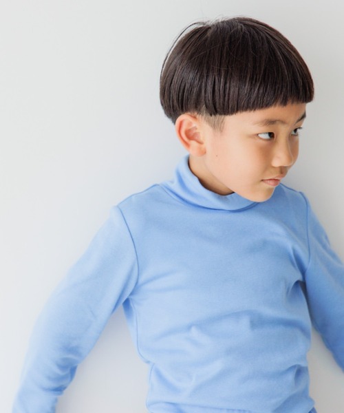 LOWRYS FARM(ローリーズファーム)の「フライスカラータートル 346334(Tシャツ/カットソー・キッズ・ブラック/ホワイト/グリーン/オレンジ/ブルー・110cm/120cm/130cm/140cm/150cm)」の1枚目の写真