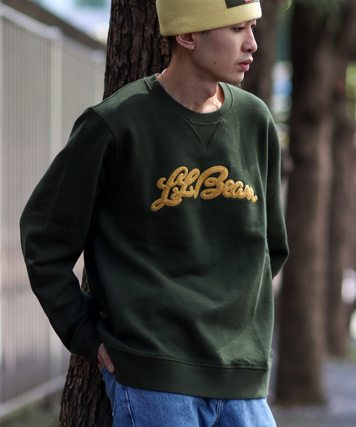 L.L.Bean(エルエルビーン)の「【L.L.Bean /エル エル ビーン】Athletic Crew Sweatshirts(スウェット・メンズ・グレー/グリーン・LARGE/X-LARGE)」の2枚目の写真
