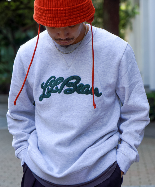 L.L.Bean(エルエルビーン)の「【L.L.Bean /エル エル ビーン】Athletic Crew Sweatshirts(スウェット・メンズ・グレー/グリーン・LARGE/X-LARGE)」の3枚目の写真