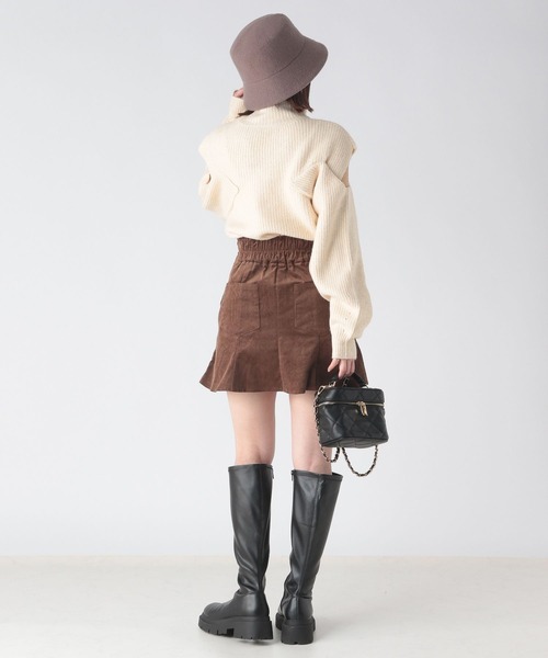 Heather（ヘザー）の「ショルダースリットニット　172687（ニット/セーター・レディース・オレンジ/オフホワイト/ブラック・FREE）」の5枚目の写真