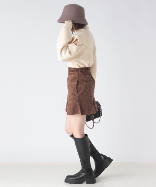 Heather（ヘザー）の「ショルダースリットニット　172687（ニット/セーター・レディース・オレンジ/オフホワイト/ブラック・FREE）」の6枚目の写真