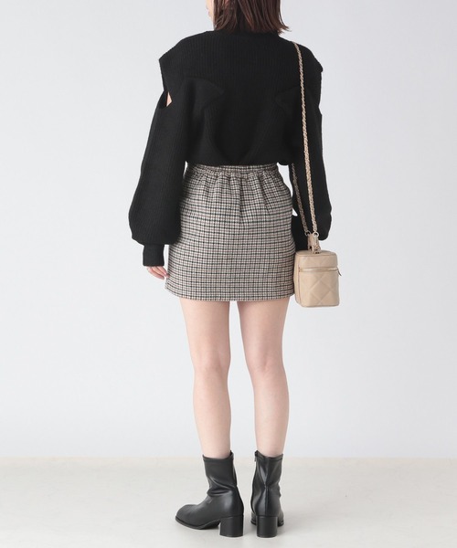 Heather（ヘザー）の「ショルダースリットニット　172687（ニット/セーター・レディース・オレンジ/オフホワイト/ブラック・FREE）」の11枚目の写真