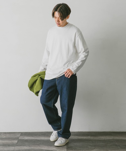 URBAN RESEARCH DOORS（アーバンリサーチドアーズ）の「モックネックロングスリーブTシャツ（Tシャツ/カットソー・メンズ・ブラウン/ホワイト/ブラック・MEDIUM/LARGE）」の13枚目の写真