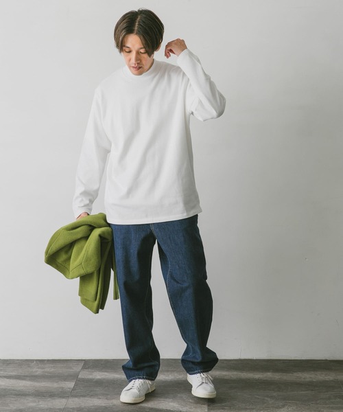 URBAN RESEARCH DOORS（アーバンリサーチドアーズ）の「モックネックロングスリーブTシャツ（Tシャツ/カットソー・メンズ・ブラウン/ホワイト/ブラック・MEDIUM/LARGE）」の9枚目の写真