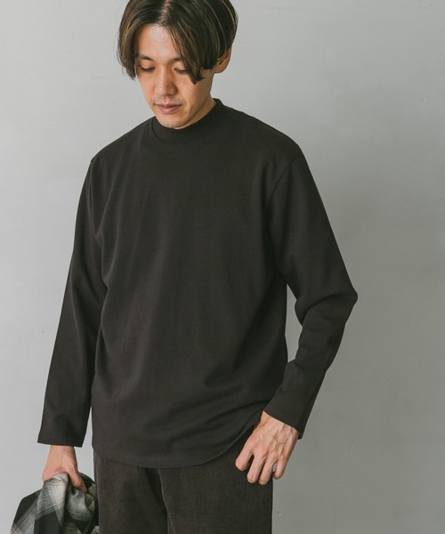 URBAN RESEARCH DOORS（アーバンリサーチドアーズ）の「モックネックロングスリーブTシャツ（Tシャツ/カットソー・メンズ・ブラウン/ホワイト/ブラック・MEDIUM/LARGE）」の5枚目の写真