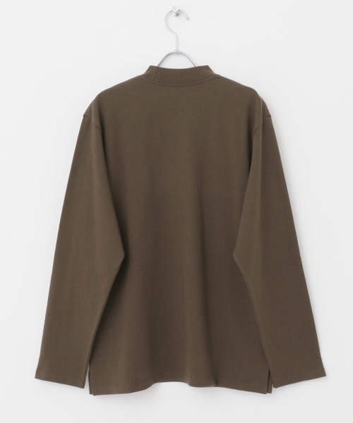 URBAN RESEARCH DOORS（アーバンリサーチドアーズ）の「モックネックロングスリーブTシャツ（Tシャツ/カットソー・メンズ・ブラウン/ホワイト/ブラック・MEDIUM/LARGE）」の8枚目の写真