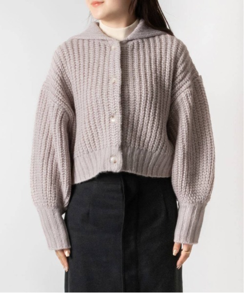 RANDA（ランダ）の「ローゲージニットカーディガン（カーディガン/ボレロ・レディース・ホワイト/パープル/ピンク・FREE）」の13枚目の写真