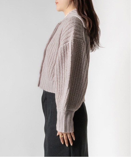 RANDA（ランダ）の「ローゲージニットカーディガン（カーディガン/ボレロ・レディース・ホワイト/パープル/ピンク・FREE）」の14枚目の写真