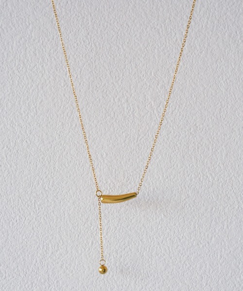 IAMUSE(アイアミューズ)の「金属アレルギー対応 ドロップモチーフボールトップネックレス S0835【IAMUSE】(ネックレス・レディース・シルバー/ゴールド・FREE)」の12枚目の写真