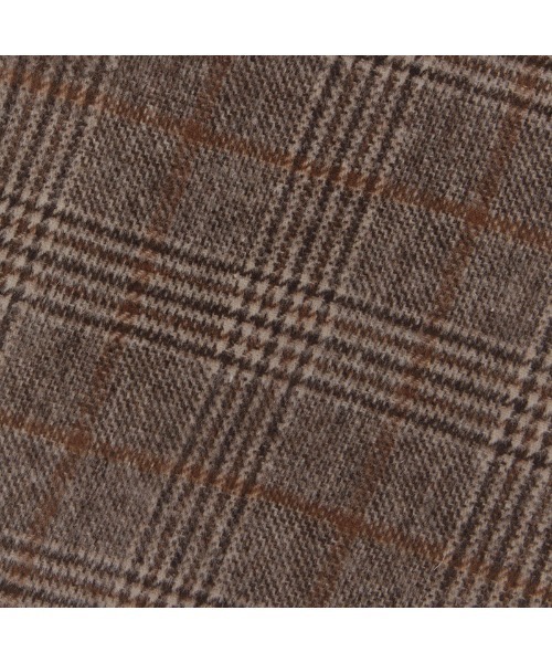 flower（フラワー）の「マニッシュチェックコート（ステンカラーコート・レディース・ブラウン・FREE）」の4枚目の写真