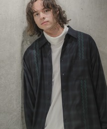 CASPER JOHN | Ombre check embroidery shirts/オンブレチェックエンブロイダリーシャツ(シャツ/ブラウス)