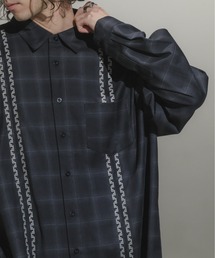 CASPER JOHN | Ombre check embroidery shirts/オンブレチェックエンブロイダリーシャツ(シャツ/ブラウス)
