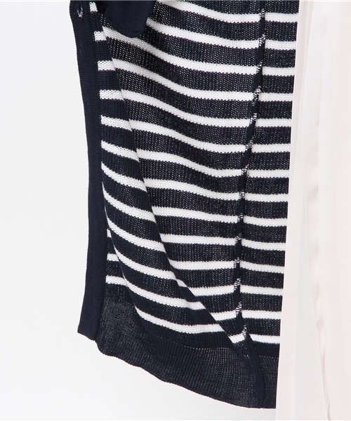 SHIPS for women（シップスフォーウィメン）の「★★SHIPS Days: コットンシルクニット ロングカーディガン（ニット/セーター・レディース・ネイビー/ホワイト・ONE SIZE）」の12枚目の写真