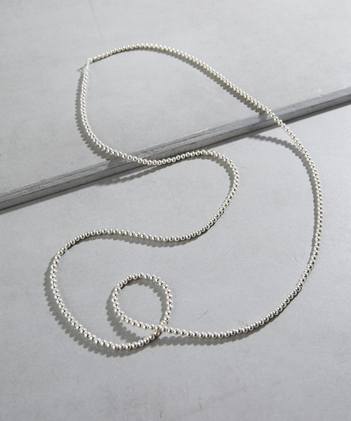 ear PAPILLONNER（イアパピヨネ）の「シルバー925ナバホパール5×125ネックレス（ネックレス・レディース・シルバー・ONE SIZE）」の2枚目の写真