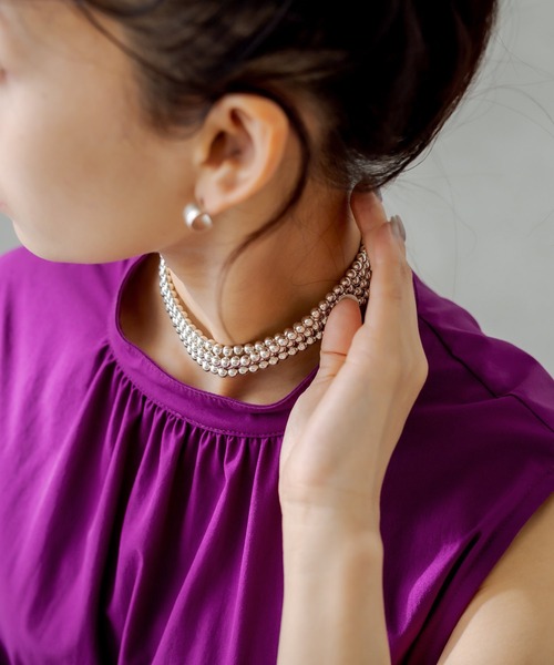 ear PAPILLONNER（イアパピヨネ）の「シルバー925ナバホパール5×125ネックレス（ネックレス・レディース・シルバー・ONE SIZE）」の7枚目の写真