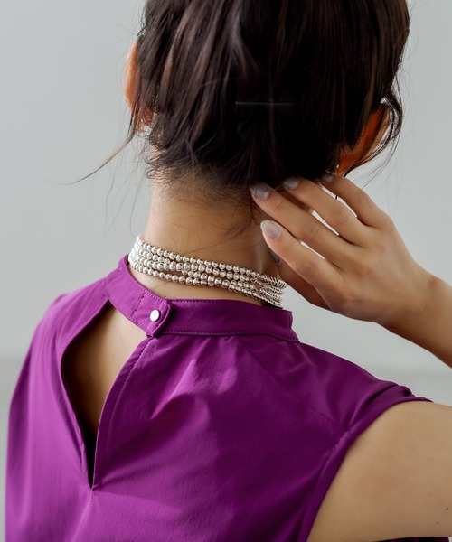 ear PAPILLONNER（イアパピヨネ）の「シルバー925ナバホパール5×125ネックレス（ネックレス・レディース・シルバー・ONE SIZE）」の8枚目の写真