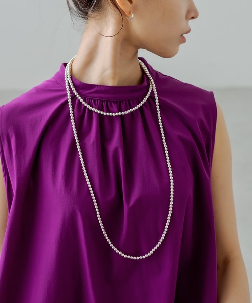 ear PAPILLONNER（イアパピヨネ）の「シルバー925ナバホパール5×125ネックレス（ネックレス・レディース・シルバー・ONE SIZE）」の9枚目の写真