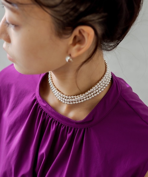 ear PAPILLONNER（イアパピヨネ）の「シルバー925ナバホパール5×125ネックレス（ネックレス・レディース・シルバー・ONE SIZE）」の10枚目の写真