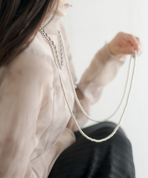 ear PAPILLONNER（イアパピヨネ）の「シルバー925ナバホパール5×125ネックレス（ネックレス・レディース・シルバー・ONE SIZE）」の16枚目の写真