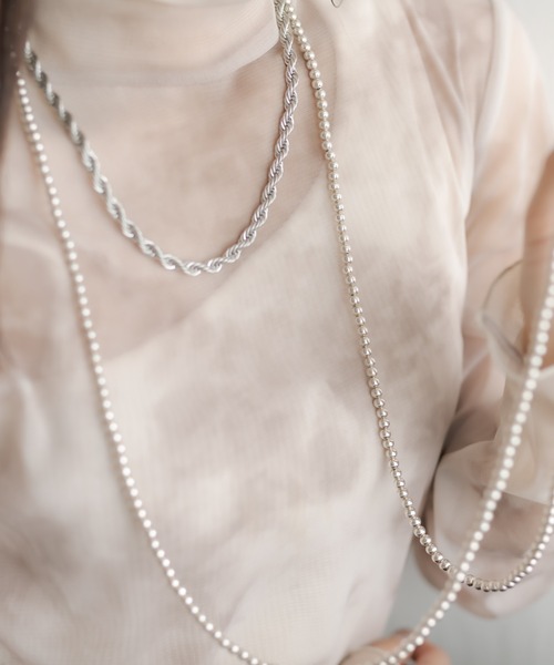 ear PAPILLONNER（イアパピヨネ）の「シルバー925ナバホパール5×125ネックレス（ネックレス・レディース・シルバー・ONE SIZE）」の15枚目の写真