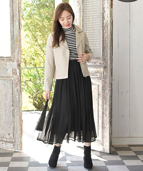 rps（アールピーエス）の「ダブルライダースジャケット（ライダースジャケット・レディース・アイボリー/ブラック・M/フリー）」の3枚目の写真