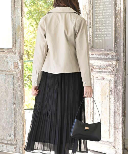 rps（アールピーエス）の「ダブルライダースジャケット（ライダースジャケット・レディース・アイボリー/ブラック・M/フリー）」の5枚目の写真