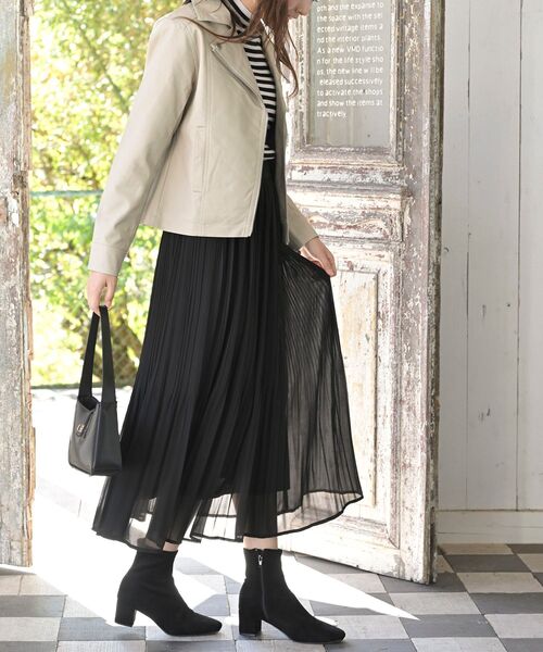 rps（アールピーエス）の「ダブルライダースジャケット（ライダースジャケット・レディース・アイボリー/ブラック・M/フリー）」の6枚目の写真