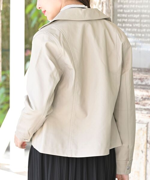 rps（アールピーエス）の「ダブルライダースジャケット（ライダースジャケット・レディース・アイボリー/ブラック・M/フリー）」の9枚目の写真