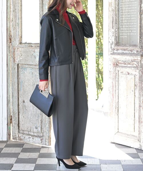 rps（アールピーエス）の「ダブルライダースジャケット（ライダースジャケット・レディース・アイボリー/ブラック・M/フリー）」の15枚目の写真