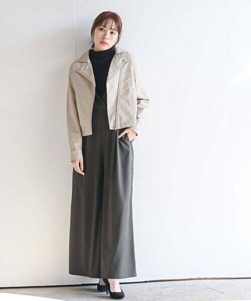 rps（アールピーエス）の「ダブルライダースジャケット（ライダースジャケット・レディース・アイボリー/ブラック・M/フリー）」の20枚目の写真