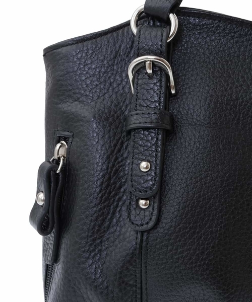 MK MICHEL KLEIN(エムケーミッシェルクラン)の「【2WAY】カウレザータックデザイントートバッグ(トートバッグ・レディース・ベージュ/ブラック・00)」の13枚目の写真