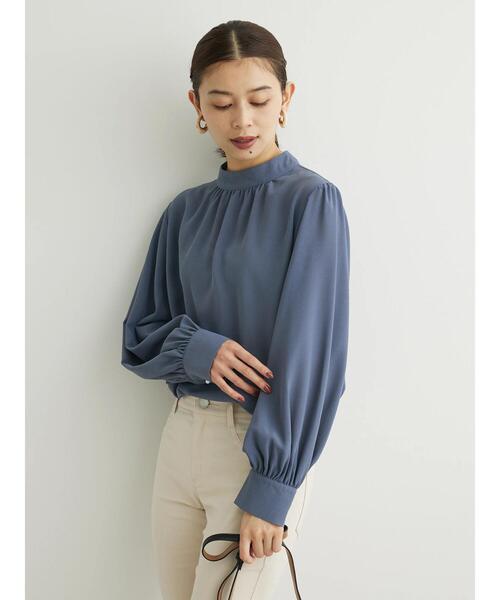 ELENCARE DUE（エレンカーレデュエ）の「・ELENCARE DUE スタンドカラーブラウス（シャツ/ブラウス・レディース・ピンク/アイボリー/ブラック/ブルー・FREE）」の9枚目の写真