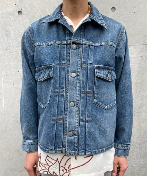 The Letters / ザレターズ】TUCK SHORT SHIRT JACKET / タックショート