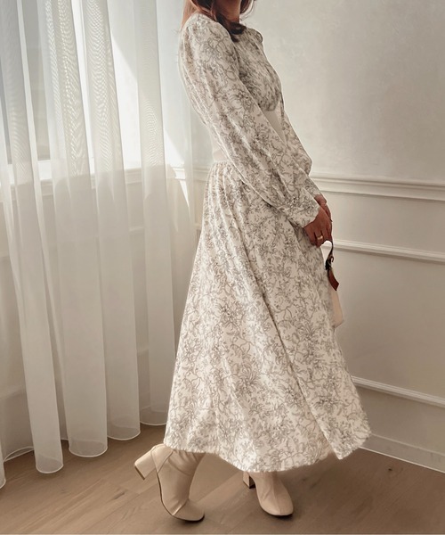 apres jour clair(アプレジュールクレア)の「【apres jour clair】スキッパーウエストリブワンピース【ZOZOTOWN限定アイテム】(ワンピース・レディース・アイボリー/ブラウン系その他・フリー/X-LARGE)」の3枚目の写真