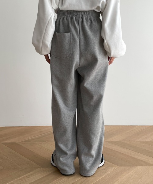 CANAL JEAN(キャナルジーン)の「RED CHOP WORKS(レッドチョップワークス) ダブルフェイスカーブパンツ(スウェットパンツ・レディース・ブラック/オフホワイト/グレー・38)」の12枚目の写真