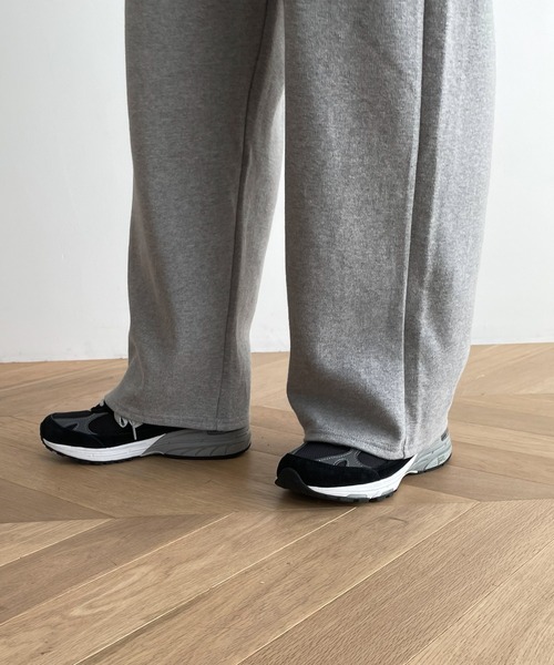 CANAL JEAN(キャナルジーン)の「RED CHOP WORKS(レッドチョップワークス) ダブルフェイスカーブパンツ(スウェットパンツ・レディース・ブラック/オフホワイト/グレー・38)」の10枚目の写真