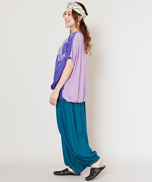 チャイハネ(チャイハネ)の「【チャイハネ】ネイタツイストトップス(Tシャツ/カットソー・レディース・パープル/レッド/ホワイト・FREE)」の10枚目の写真