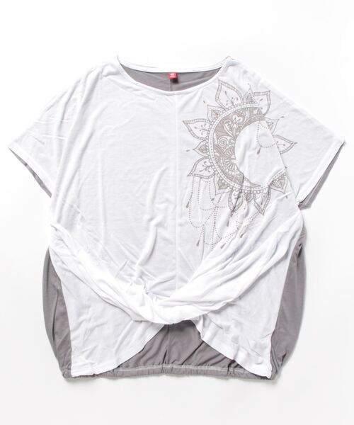 チャイハネ(チャイハネ)の「【チャイハネ】ネイタツイストトップス(Tシャツ/カットソー・レディース・パープル/レッド/ホワイト・FREE)」の16枚目の写真